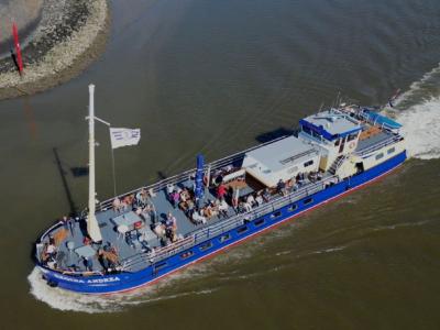 Droogvallen met de Regina Andrea